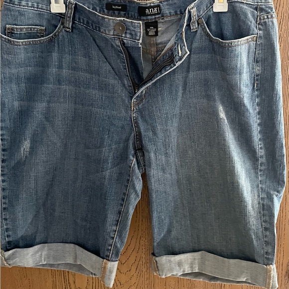 a.n.a Pants - a.n.a Blue Denim Boyfriend Shorts